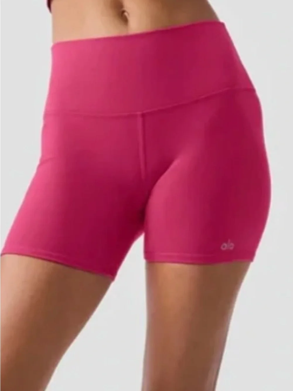 ALO Yoga High-Rise Fuchsia Bike Shorts